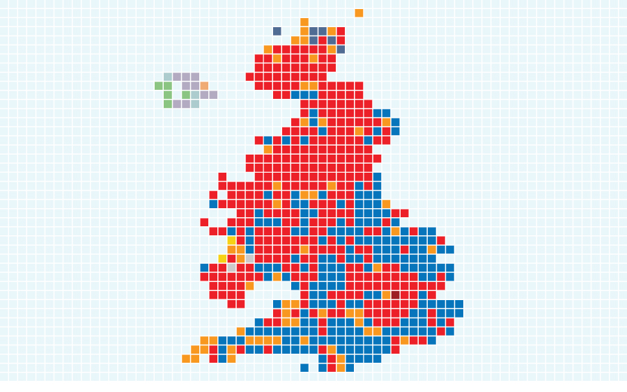 Guardian Newspaper Election map and swingometer 